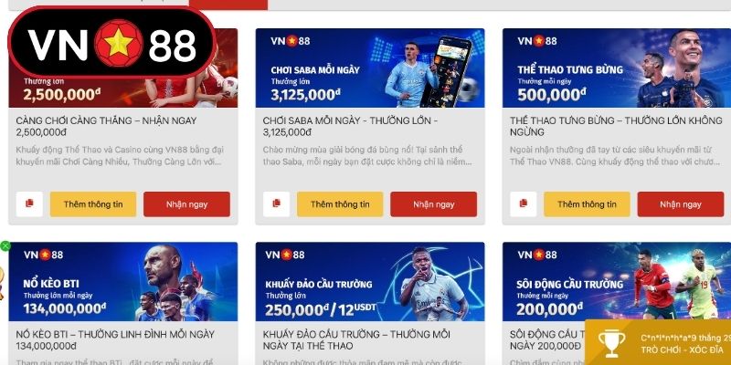 Giới thiệu tổng quan về khuyến mãi VN88