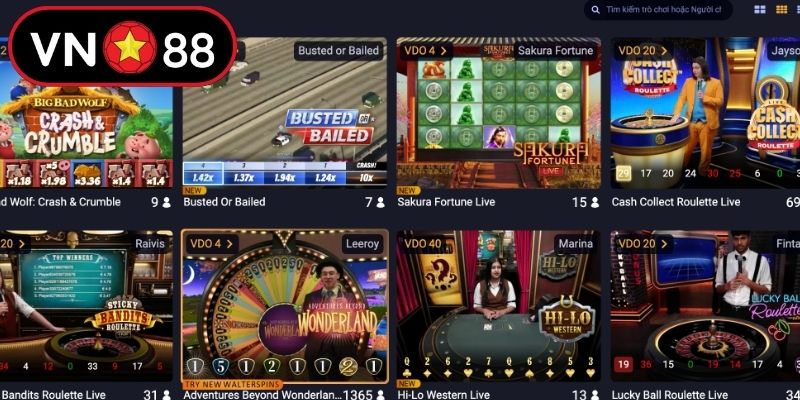 Ưu điểm nổi bật của chuyên mục Casino VN88